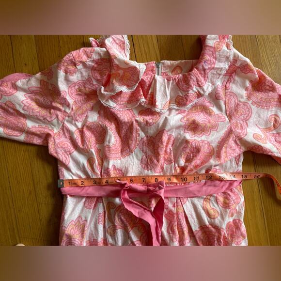 60s Vintage Cotton Paisley Wiggle Dress - Picture 7 of 7